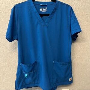 Carhartt Force Modern Fit Scrub Top Royal Blue Size Medium